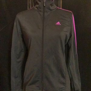 Dark Gray and lavender Adidas Track Jacket Sz Med